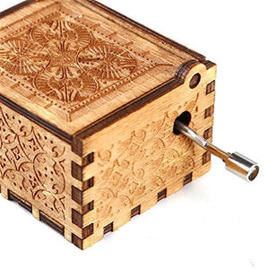 Engarved wooden music box Star Wars