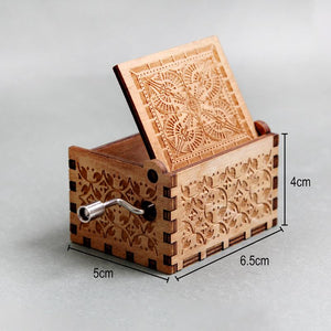 Engraved wooden music box Davy Jones Locket- Pirates of the Caribbean