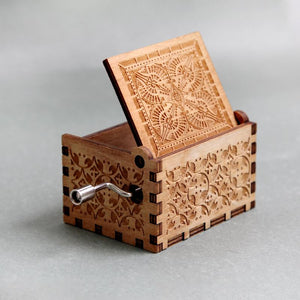 Engraved wooden music box Davy Jones Locket- Pirates of the Caribbean