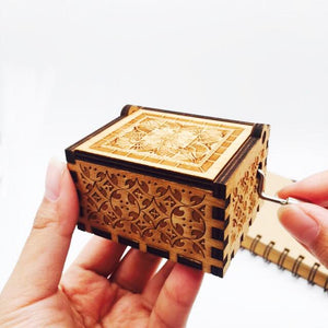 Engraved wooden music box The Beatles-Let It Be